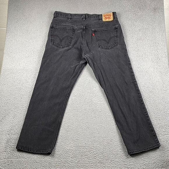 VTG Levi's 505 Regular Straight Fit Jeans Men's 40x30 Black Denim - Picture 11 of 14